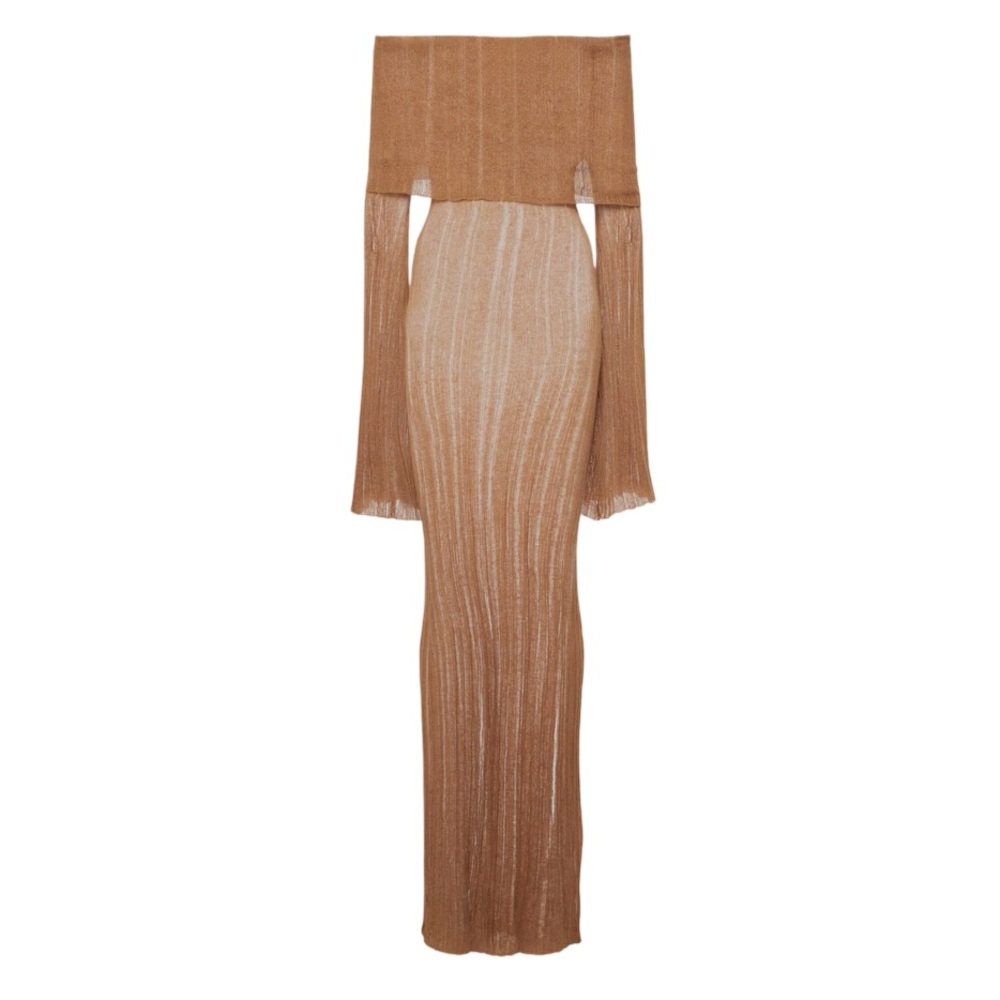 AYA MUSE Brown Atra Maxi Dress XS NWT